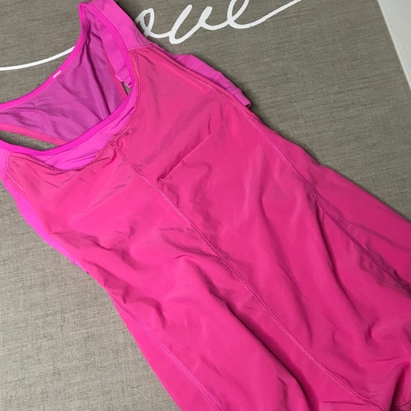 lululemon athletica Tops - Lululemon Hot pink racer back tank top 4